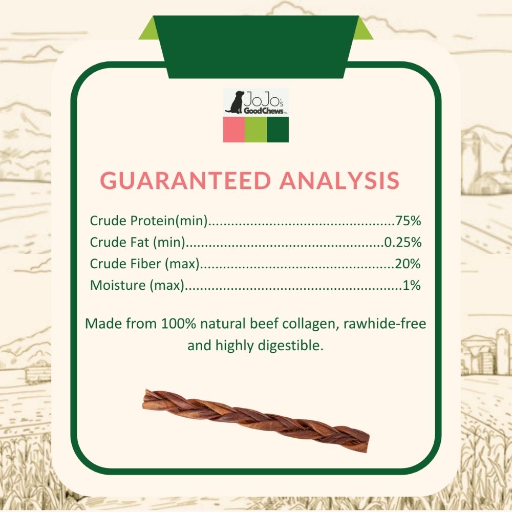 Braided Collagen Stick Dog Treats for Joint Health - 12-Inch Standard (4-Pack) by American Pet Supplies