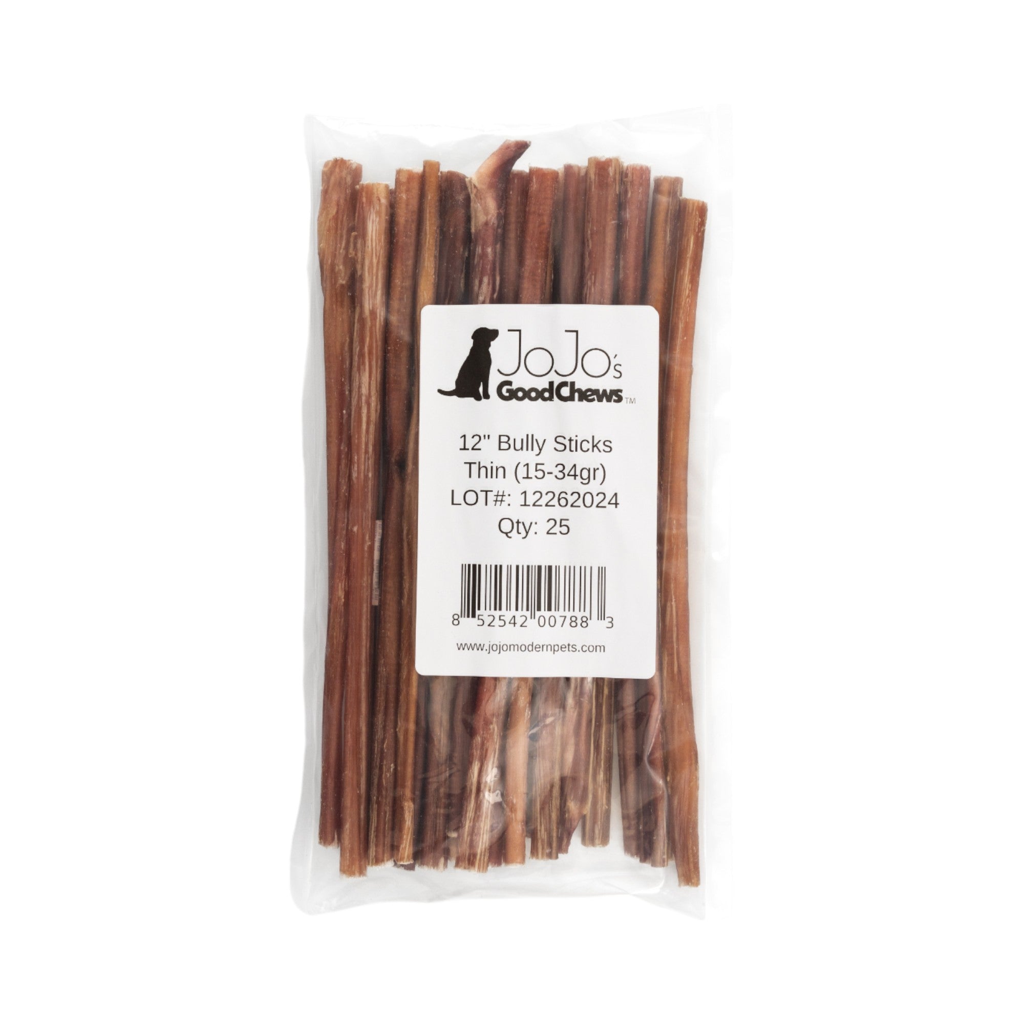 All-Natural Beef Bully Stick Dog Treats – Nutrient-Rich, and High-Protein – 12-Inch Thin (25/Case) by American Pet Supplies