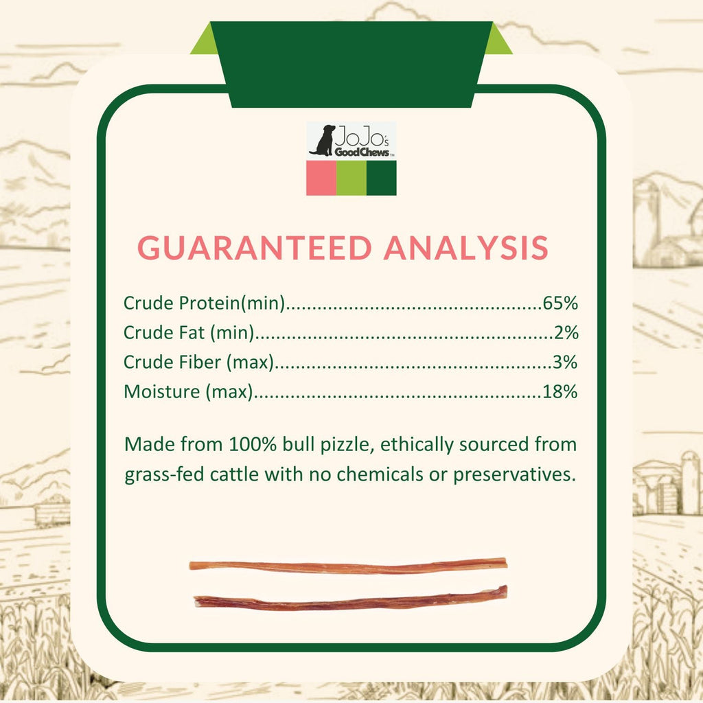All-Natural Beef Bully Stick Dog Treats – Nutrient-Rich, and High-Protein – 12-Inch Thin (25/Case) by American Pet Supplies