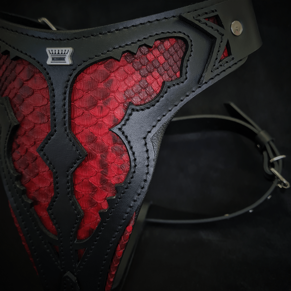 The ''Red Dragon'' harness by Bestia Dog Gear