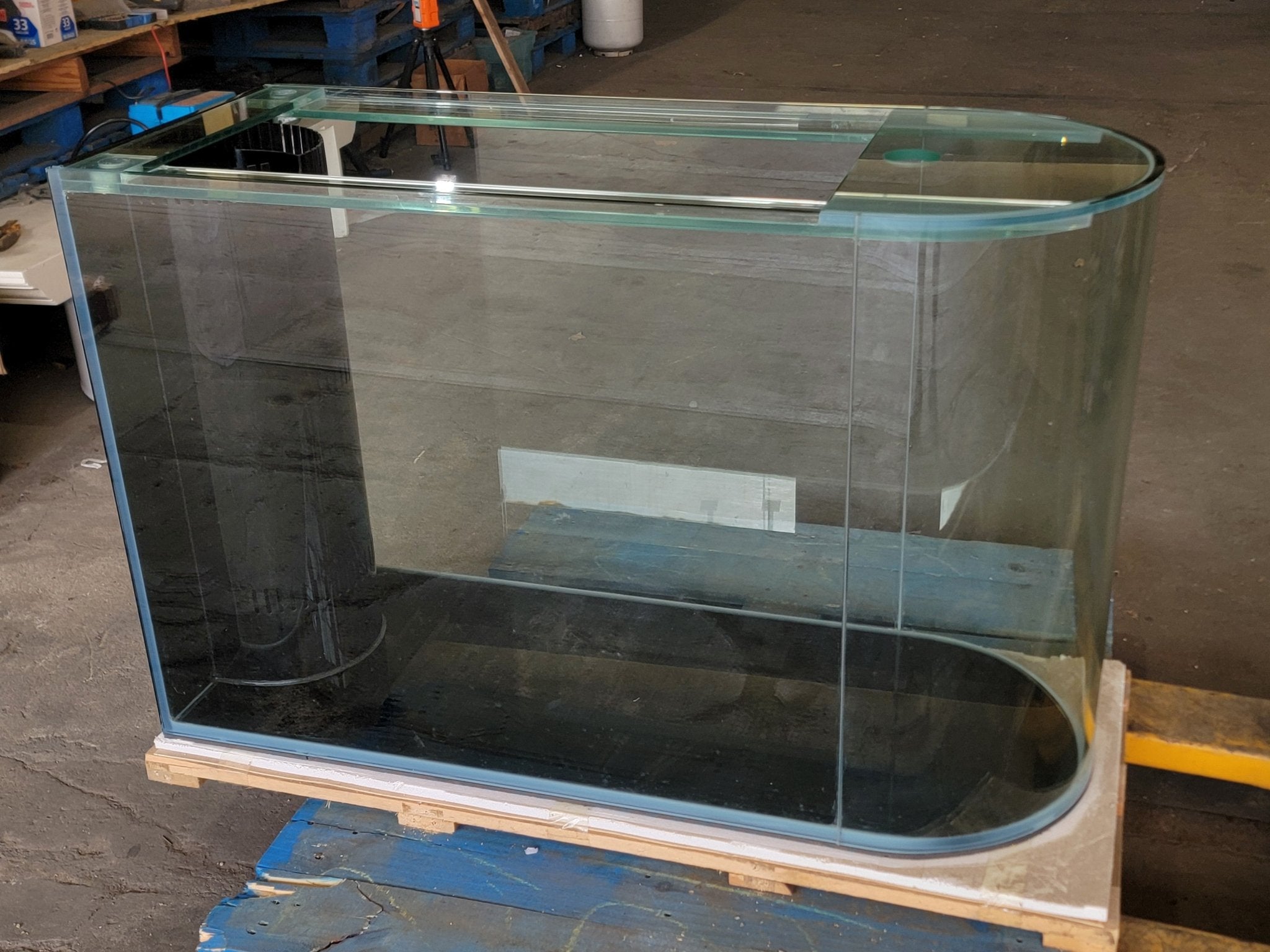 Rose Cherry Color * 120g Reef-Ready Glass Peninsula Bullet Bullnose U-Shape Aquarium Set by AQUA VIM