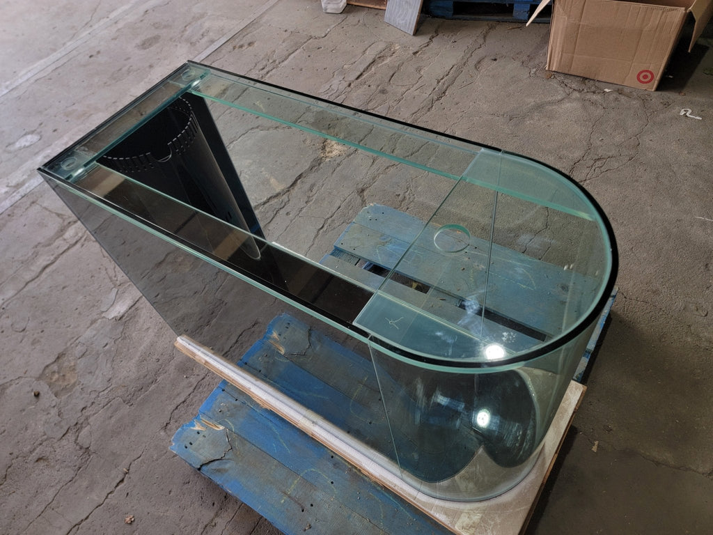 Rose Cherry Color * 120g Reef-Ready Glass Peninsula Bullet Bullnose U-Shape Aquarium Set by AQUA VIM