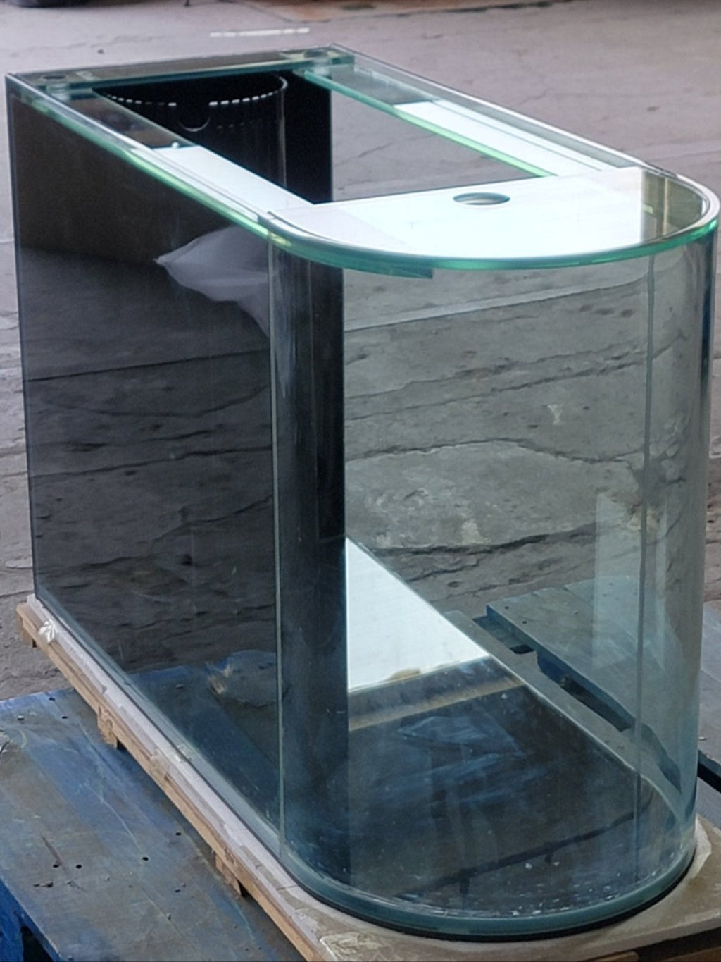 Rose Cherry Color * 120g Reef-Ready Glass Peninsula Bullet Bullnose U-Shape Aquarium Set by AQUA VIM