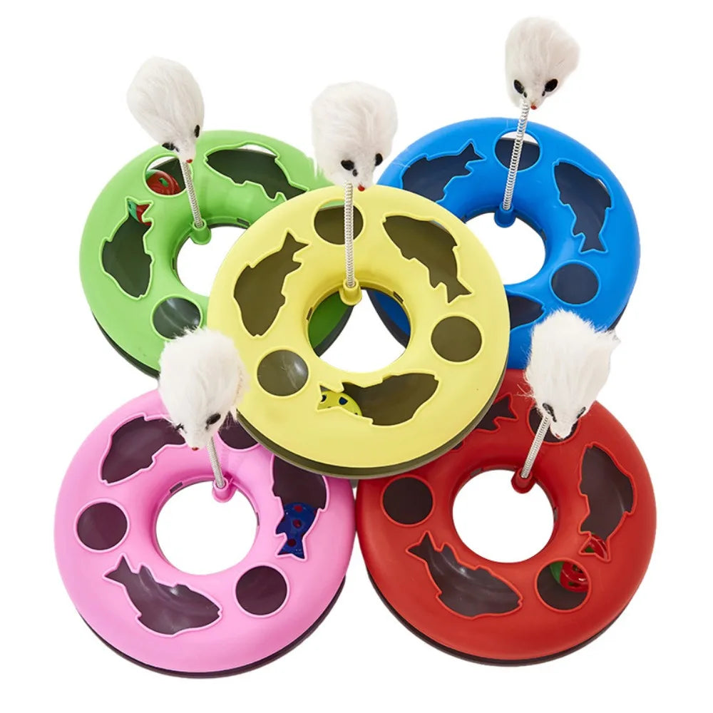 Cat Toy with Bell Ball Roller Tracks