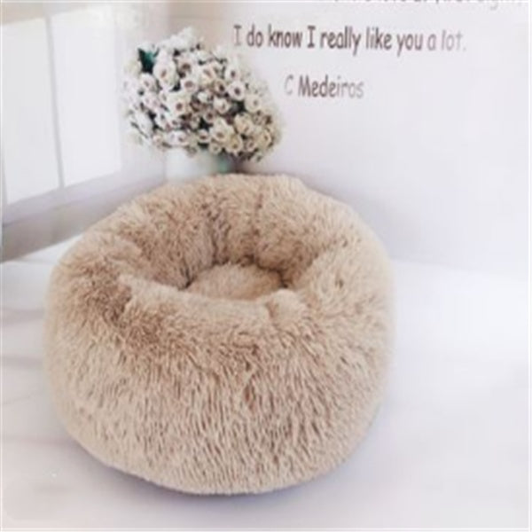 Round Long Hairy Autumn And Winter Nest Pad Cat Mattress by Amazing Pet Bargains