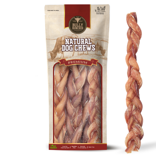 12 Inch Thick Braided Bully Stick by Bully Bunches