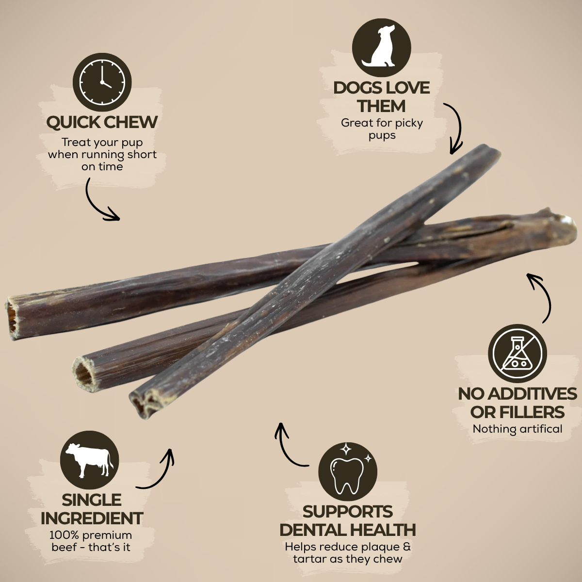 12 Inch Beef Jerky Stick by Bully Bunches