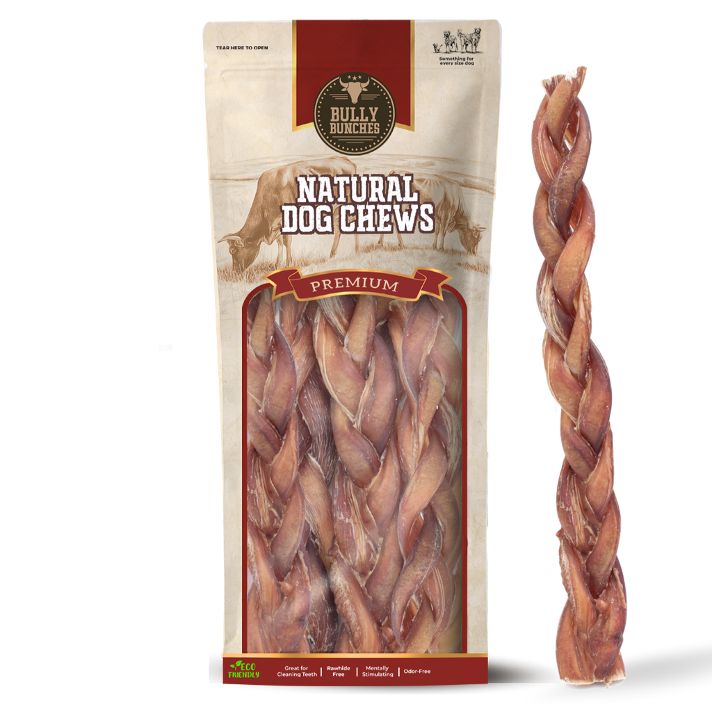 12 Inch Standard Braided Bully Stick by Bully Bunches