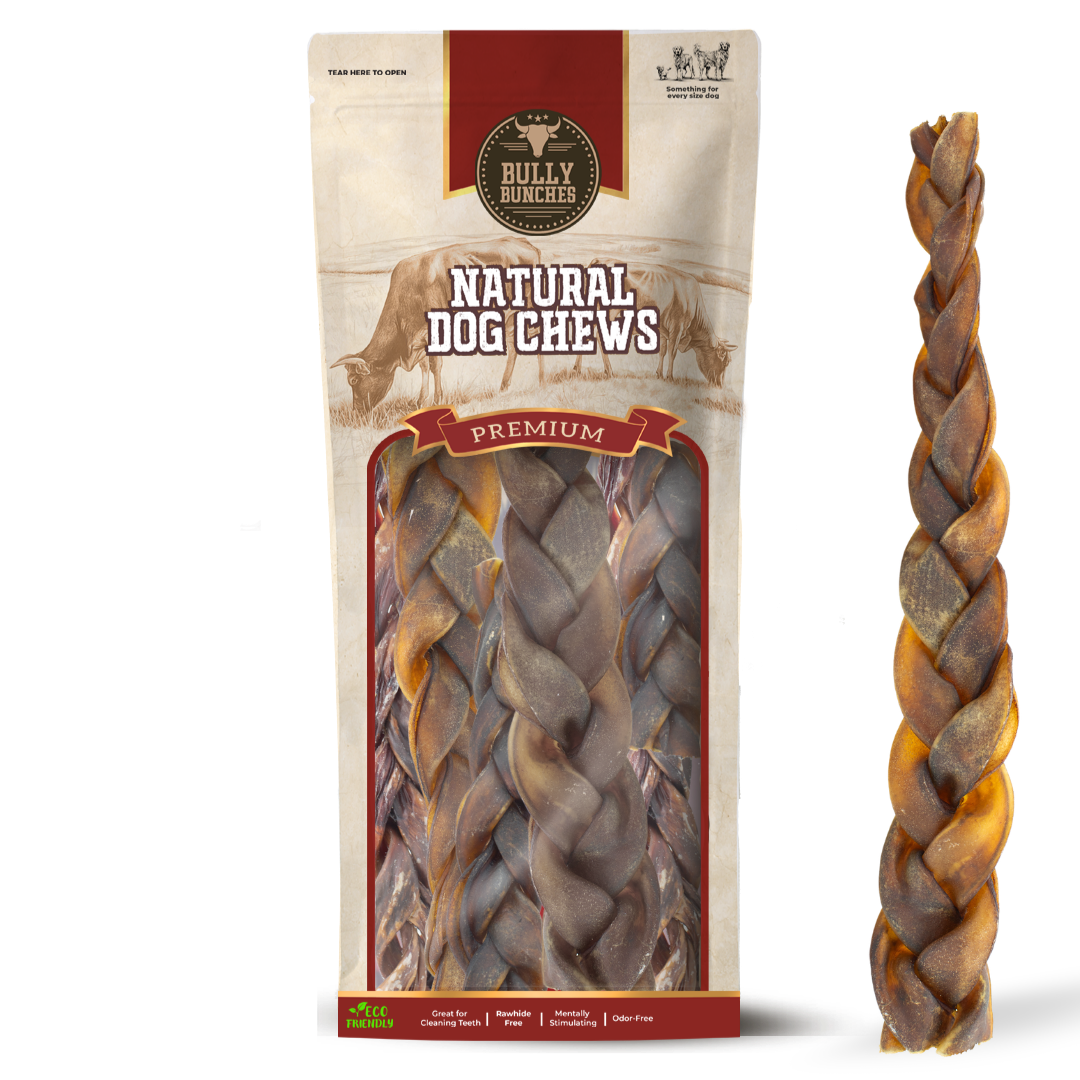 10-12 Inch Braided Collagen Stick by Bully Bunches