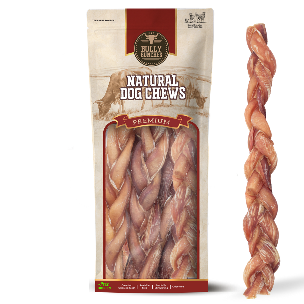 12 Inch Thick Braided Bully Stick by Bully Bunches