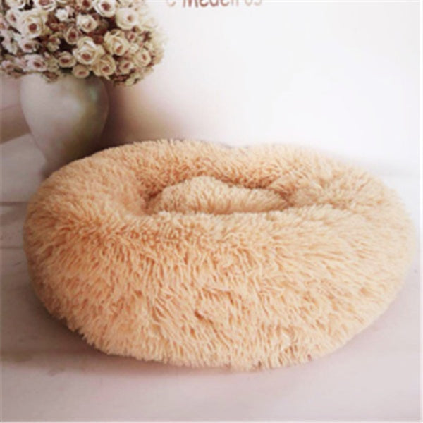 Round Long Hairy Autumn And Winter Nest Pad Cat Mattress by Amazing Pet Bargains