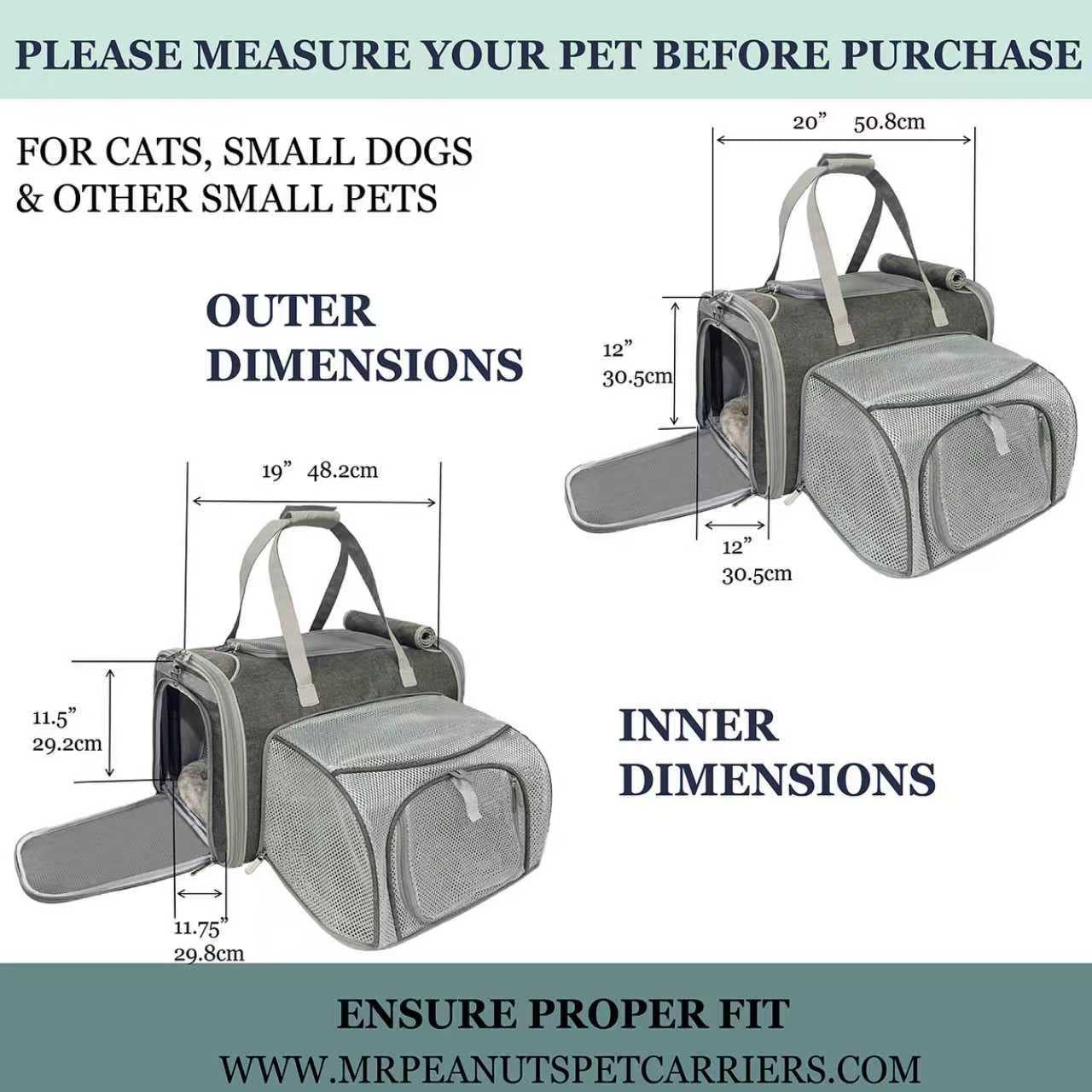 Mr. Peanut's Gold Series Big Apple XL Expandable Pet Carrier V3.0 by Mr. Peanut's Pet Carriers