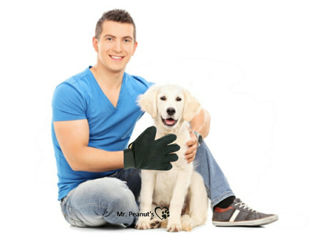 Mr. Peanut's 2 Pak HanD 259 Silicone Pins Pet Grooming Gloves by Mr. Peanut's Pet Carriers