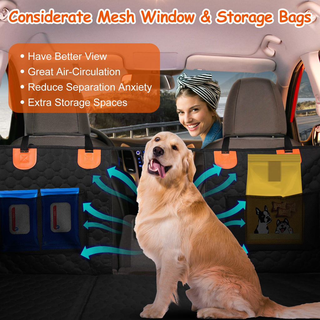 Dog Oxford Cloth Car Seat Protector With Slide Flaps For Cars Trucks SUVs by Amazing Pet Bargains