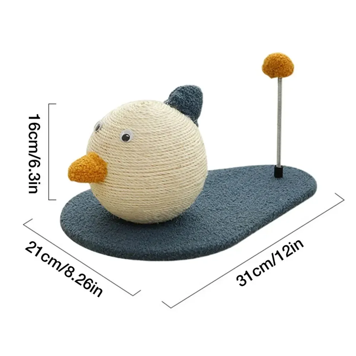 Sisal Cat Scratching Mat Interactive Toy Duck-Shaped by Love My Pet