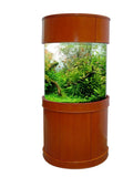 100 Gallon GLASS Cylinder Round Aquarium Reef Ready with Premium Cherry Wood Furniture by Northeast Aquariums LLC