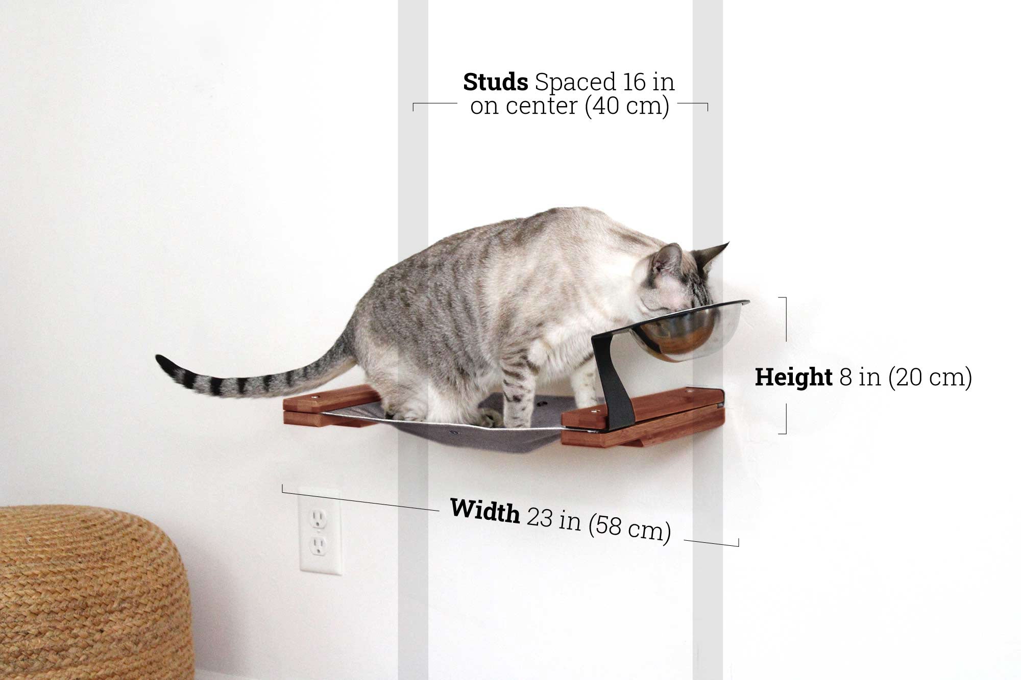 Dog Proof Cat Feeder - Wall-Mounted - Raised by Catastrophic Creations