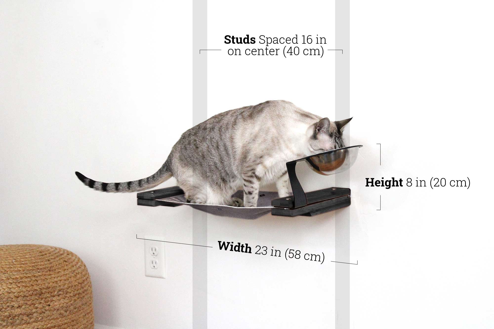 Dog Proof Cat Feeder - Wall-Mounted - Raised by Catastrophic Creations