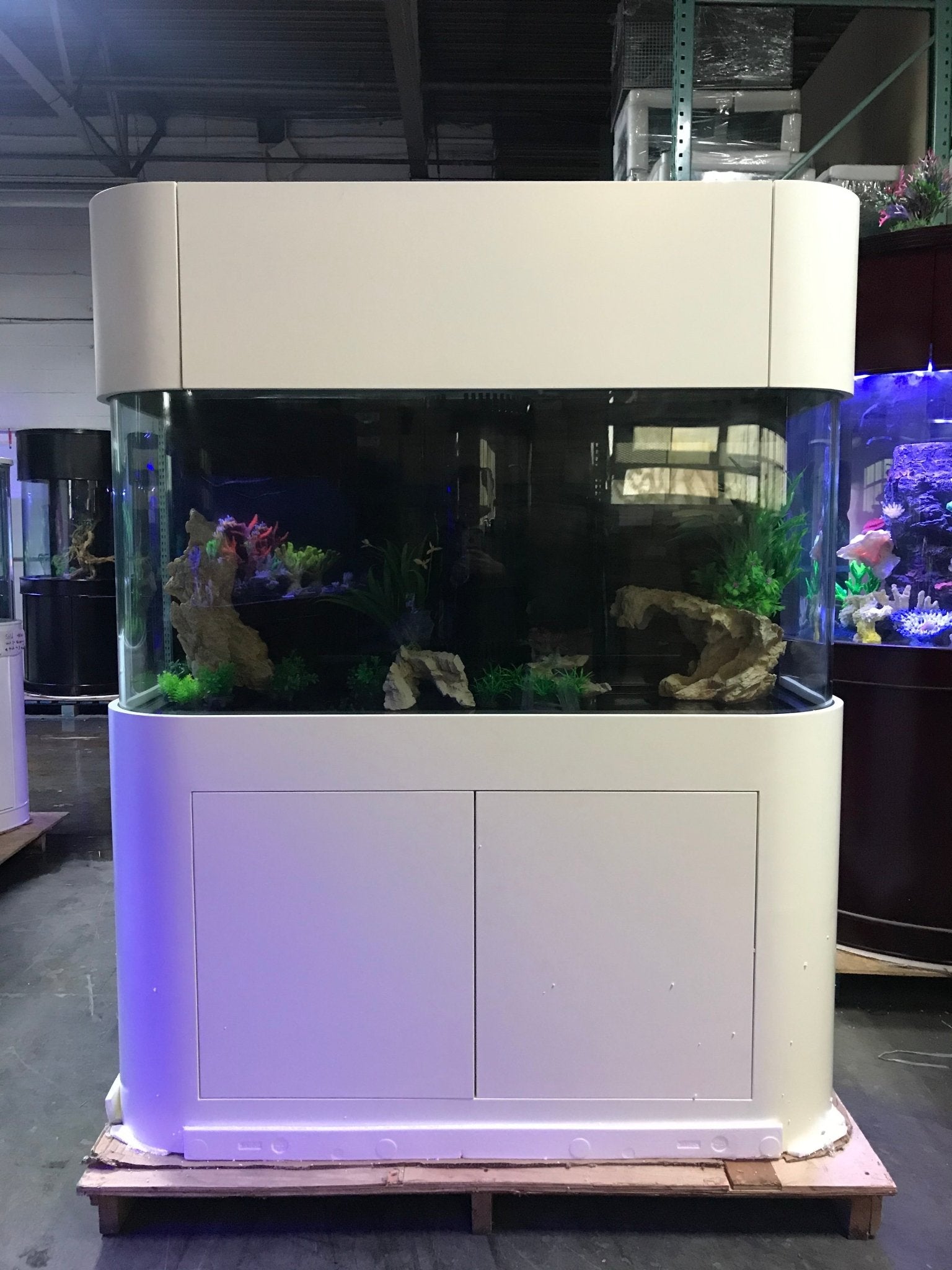 170g Panoramic Reef-Ready Aquarium Set in White by AQUA VIM
