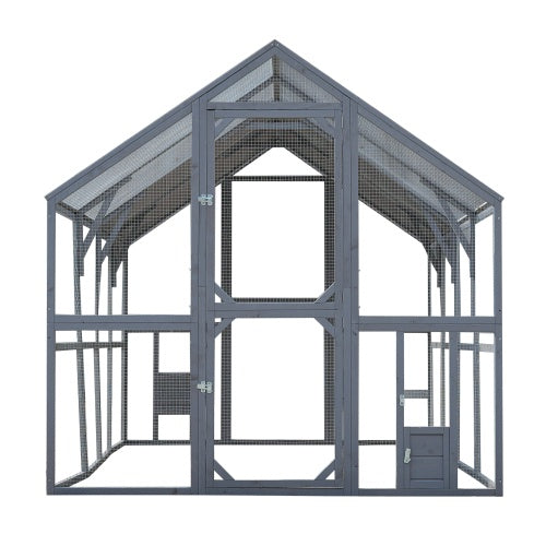 Outdoor Chicken Enclosure Upgraded Waterproof Cover - Grey by Amazing Pet Bargains