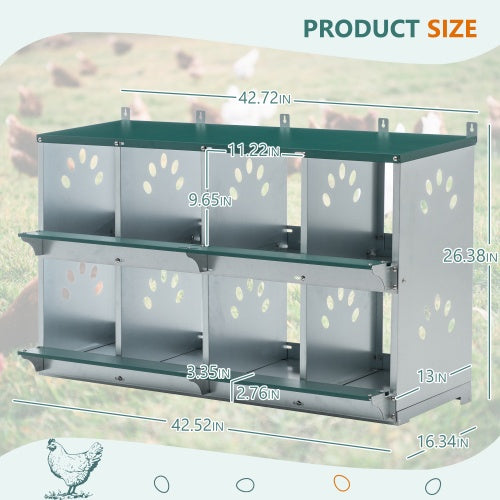 8 Compartment Chicken Nesting Boxes by Amazing Pet Bargains