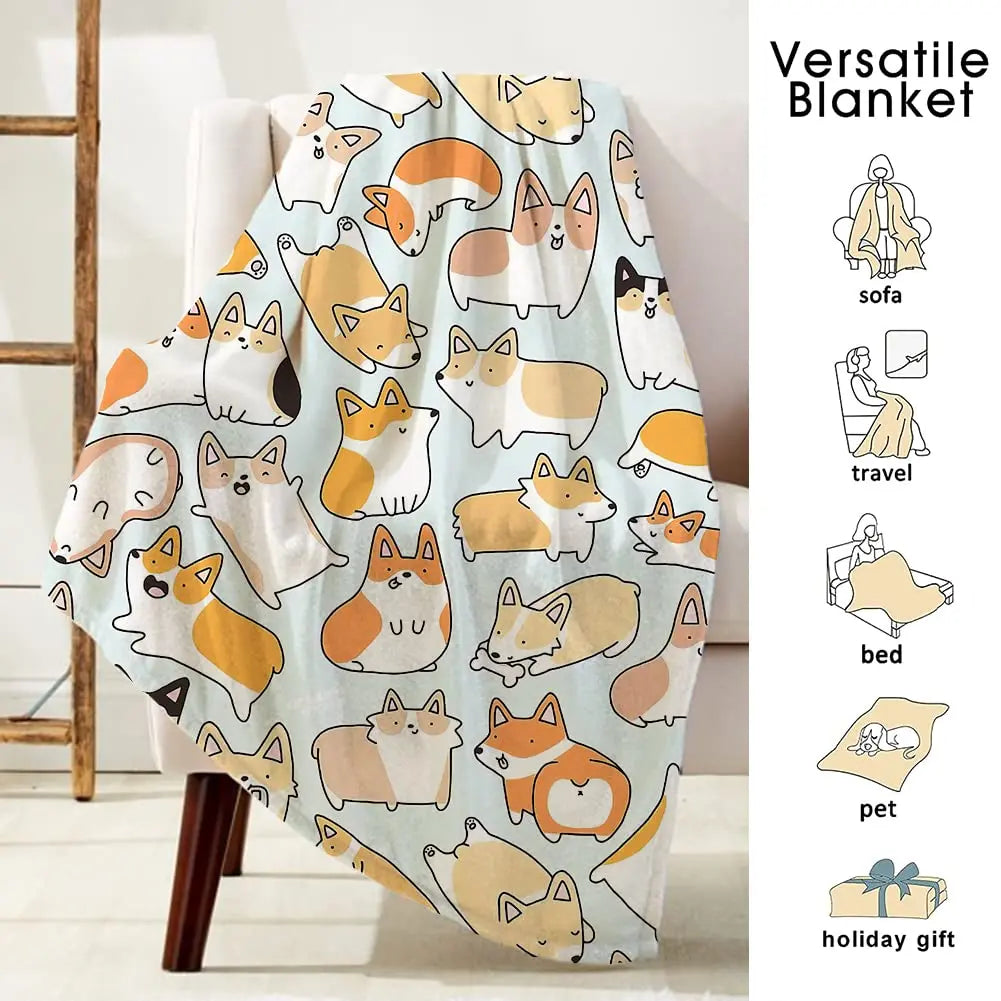 Soft Plush Flannel Blanket for Couch or Bed by Love My Pet