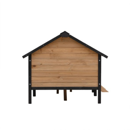 Outdoor Large Wooden Cabin House Style Wooden Dog Kennel With Porch by Amazing Pet Bargains