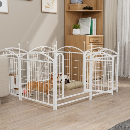 Dog Playpen Indoor 24 Inch 8 Panel Metal Dog Playpen by Love My Pet
