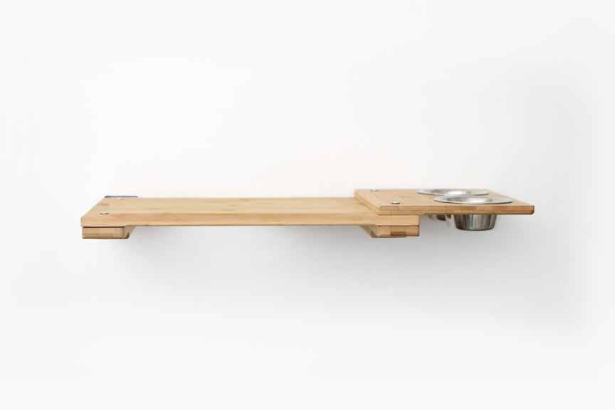 Wall Mounted Cat Feeding Shelf by Catastrophic Creations