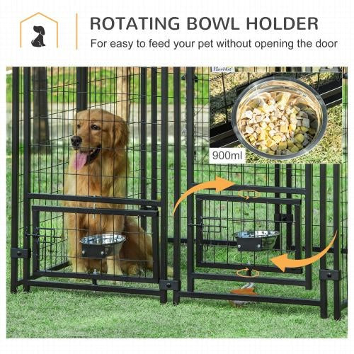 Welded Wire Steel Dog Pen, With Waterproof And UV Resistant Awning by Love My Pet