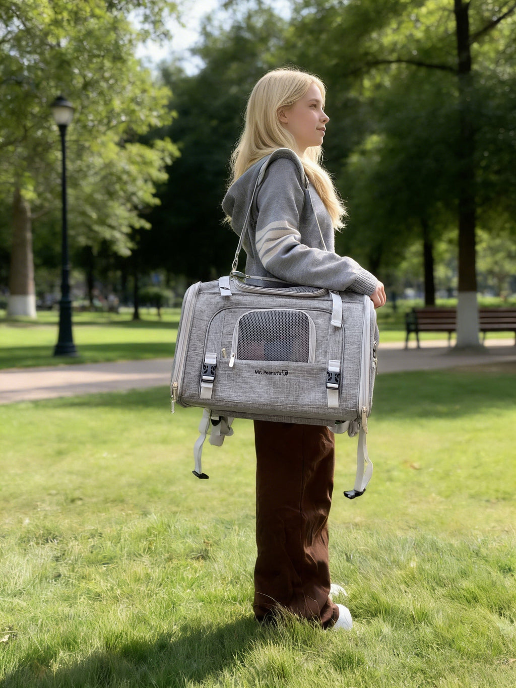 Mr. Peanut's Monterey Series Airline Compliant Horizontal Backpack Pet Carrier by Mr. Peanut's Pet Carriers