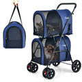 4-in-1 Double Pet Stroller with Detachable Carrier and Travel Carriage by Furr Baby Gifts