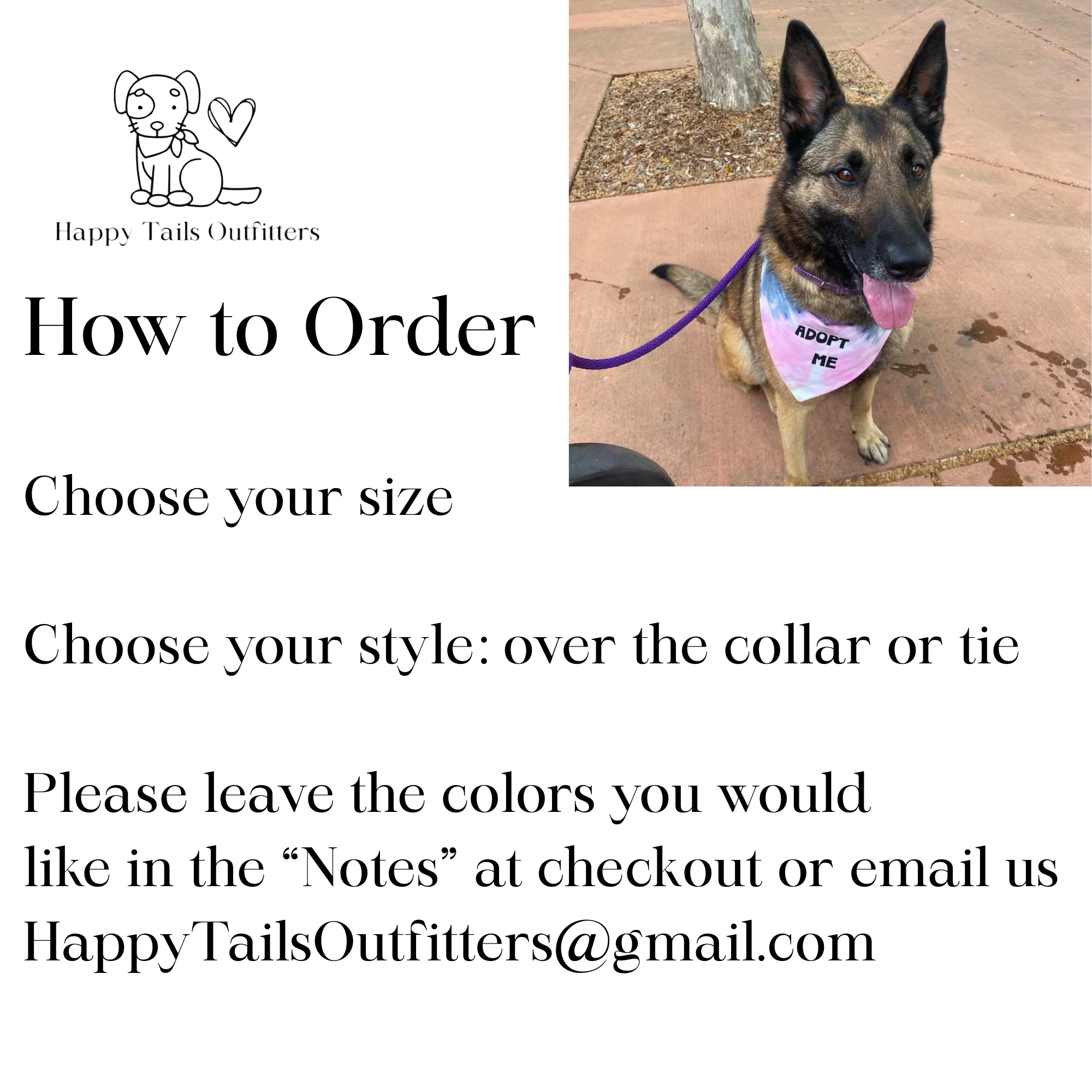 Adopt Me Tie Dye Dog Bandana Best Seller by Happy Tails Outfitters