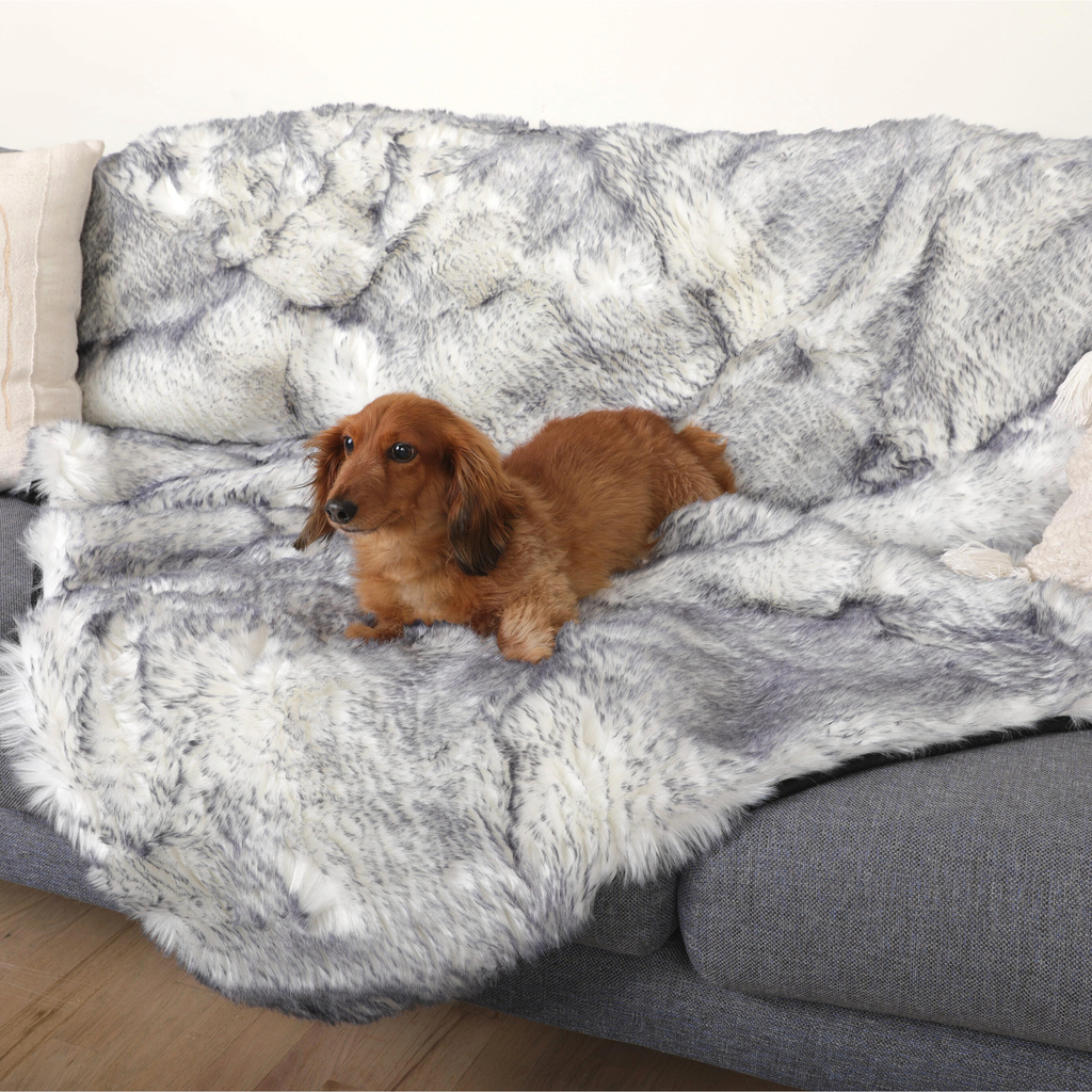 PupProtector™ Luxe Waterproof Faux Fur Blanket - Ultra Plush Arctic Fox by Paw.com