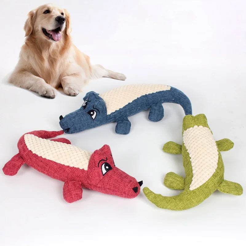 Pet Chew Toys Plush Crocodile Shape by Love My Pet