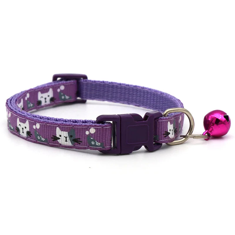 Colorful Cats Pattern Adjustable Collars by Love My Pet