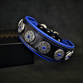 "Bijou" collar black & blue by Bestia Dog Gear