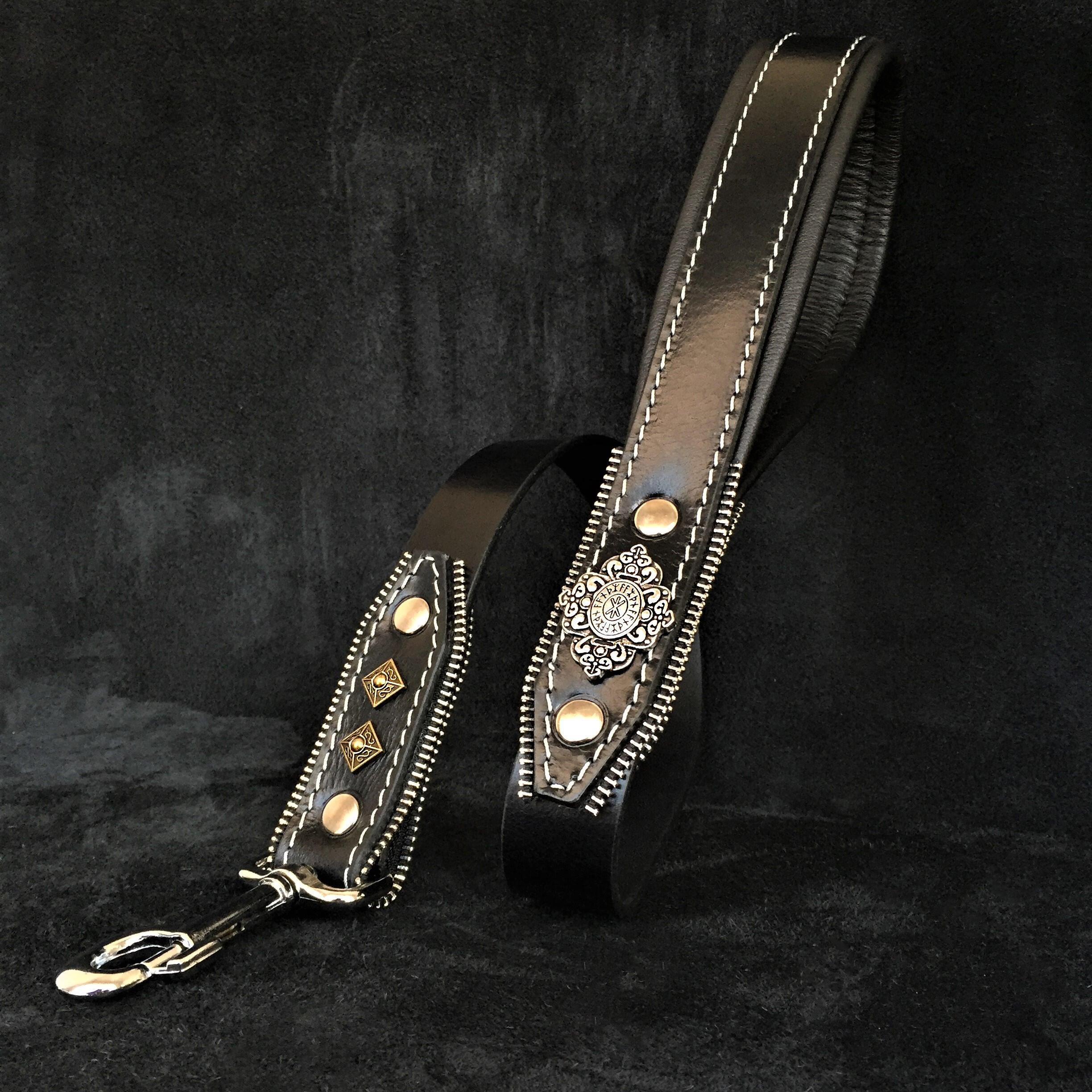 The ''Aztec'' Black leash by Bestia Dog Gear