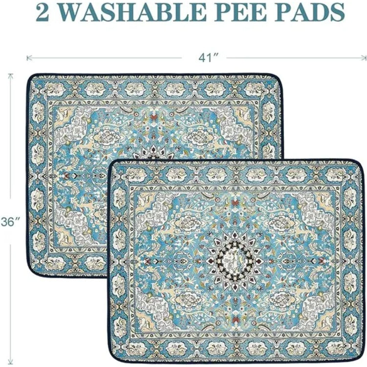 Qeils Washable Pee Pads For Dogs, 2 Pack 36x41 by Amazing Pet Bargains