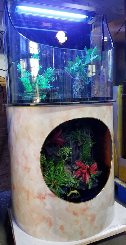 RARE AQUARIUM ITEM, CANYON VIEW EXTEND HALF CYLINDER 25 gallon. by Northeast Aquariums LLC