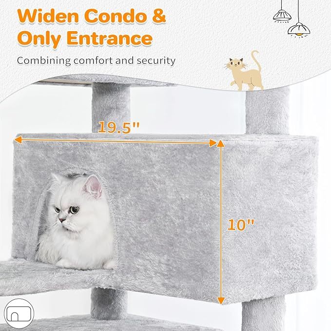 Cat Tree With 2 Apartments Cat Activity Center by VetsPetStore
