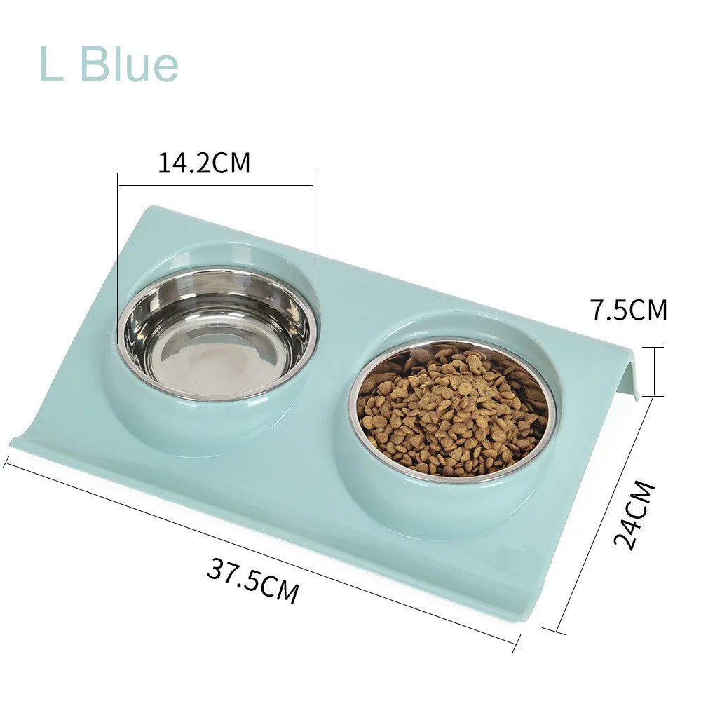 Stainless Steel Pet Double Bowl