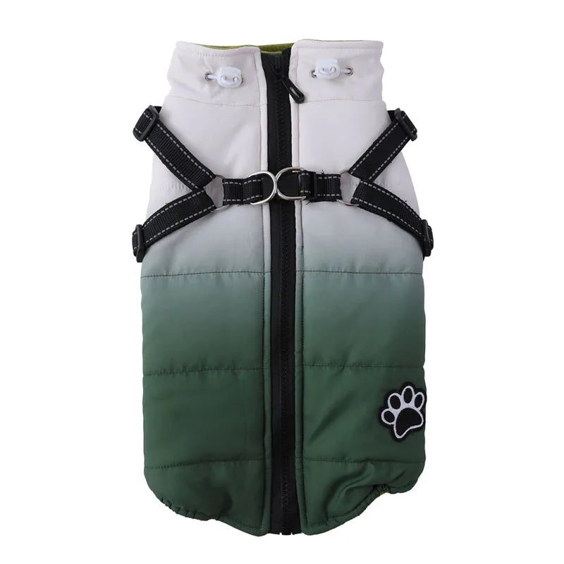 Waterproof Pet Winter Jacket With Harness and Reflective by Love My Pet
