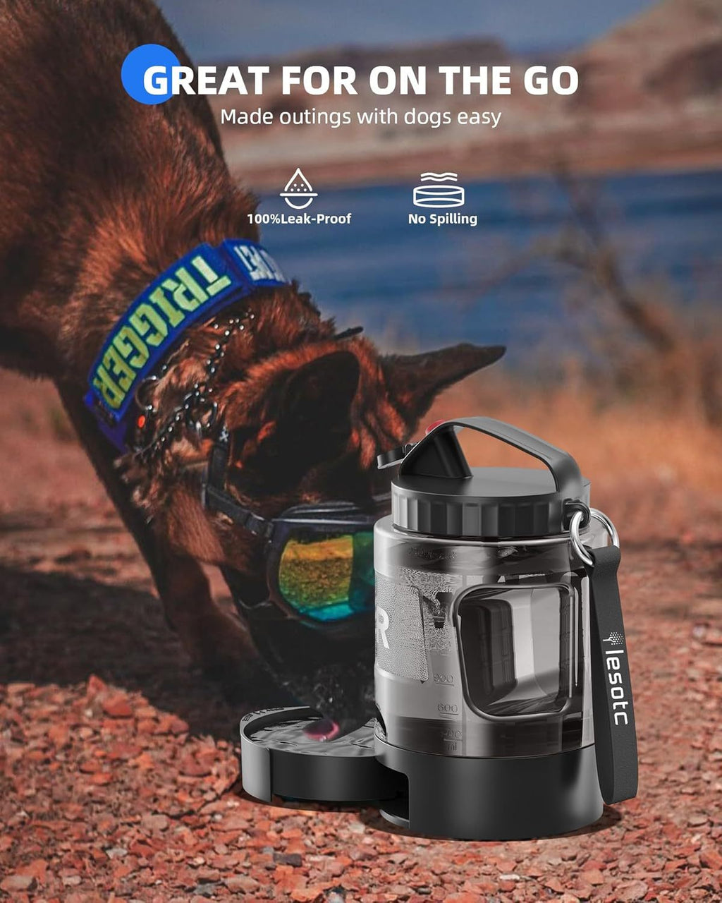 Portable Pull-out Water Bowl For Dogs, Large Capacity by VetsPetStore
