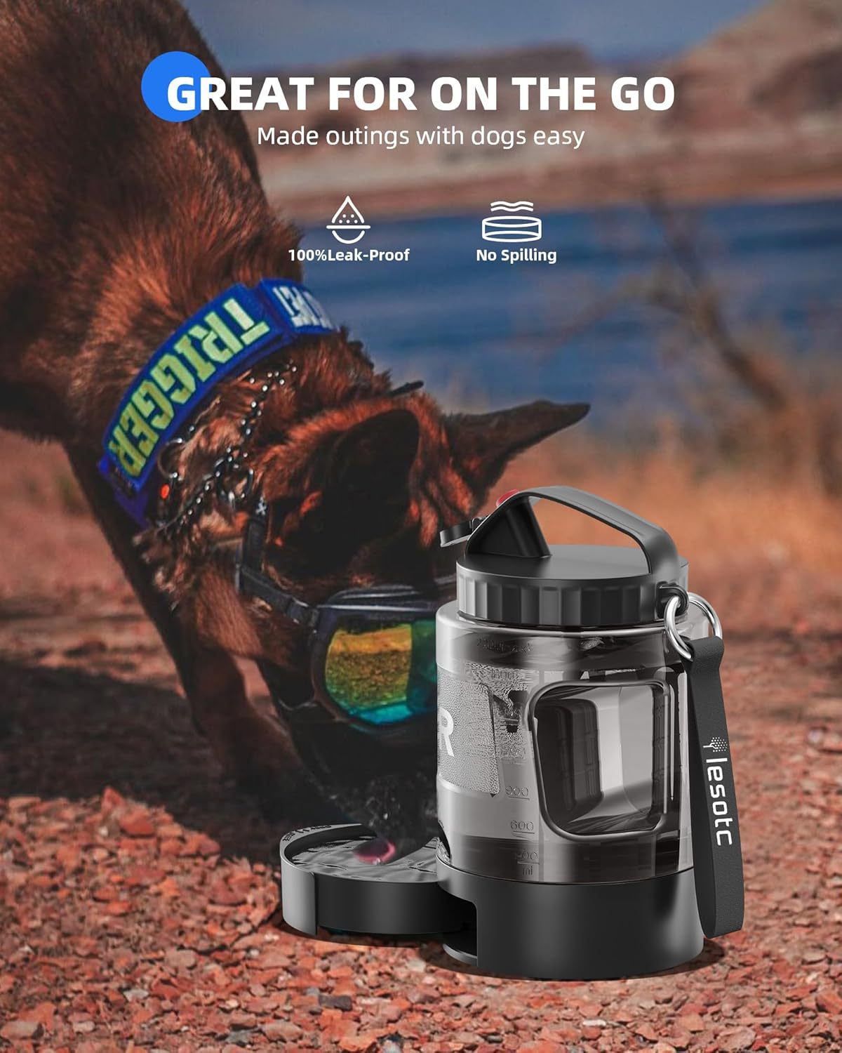 Portable Pull-out Water Bowl For Dogs, Large Capacity by VetsPetStore