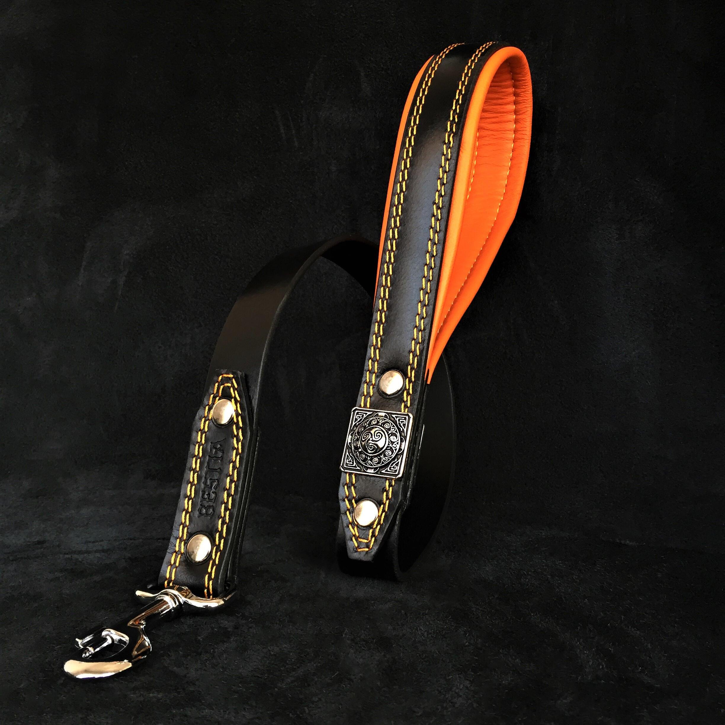 The "Eros" harness Black & Orange by Bestia Dog Gear