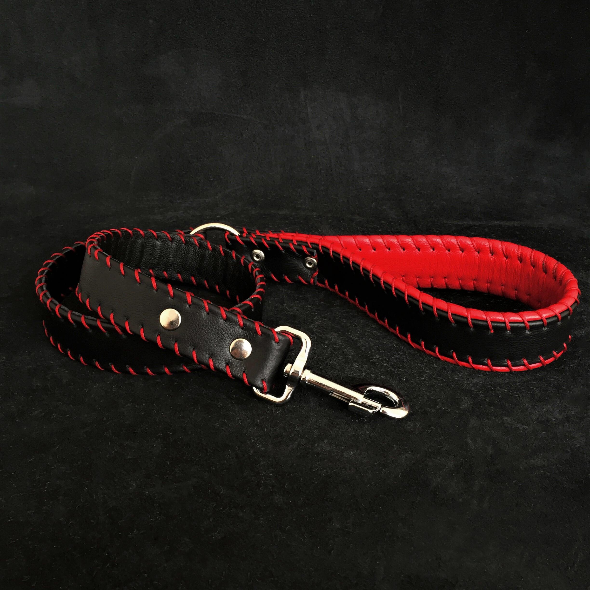 Handstitched soft leather leash by Bestia Dog Gear
