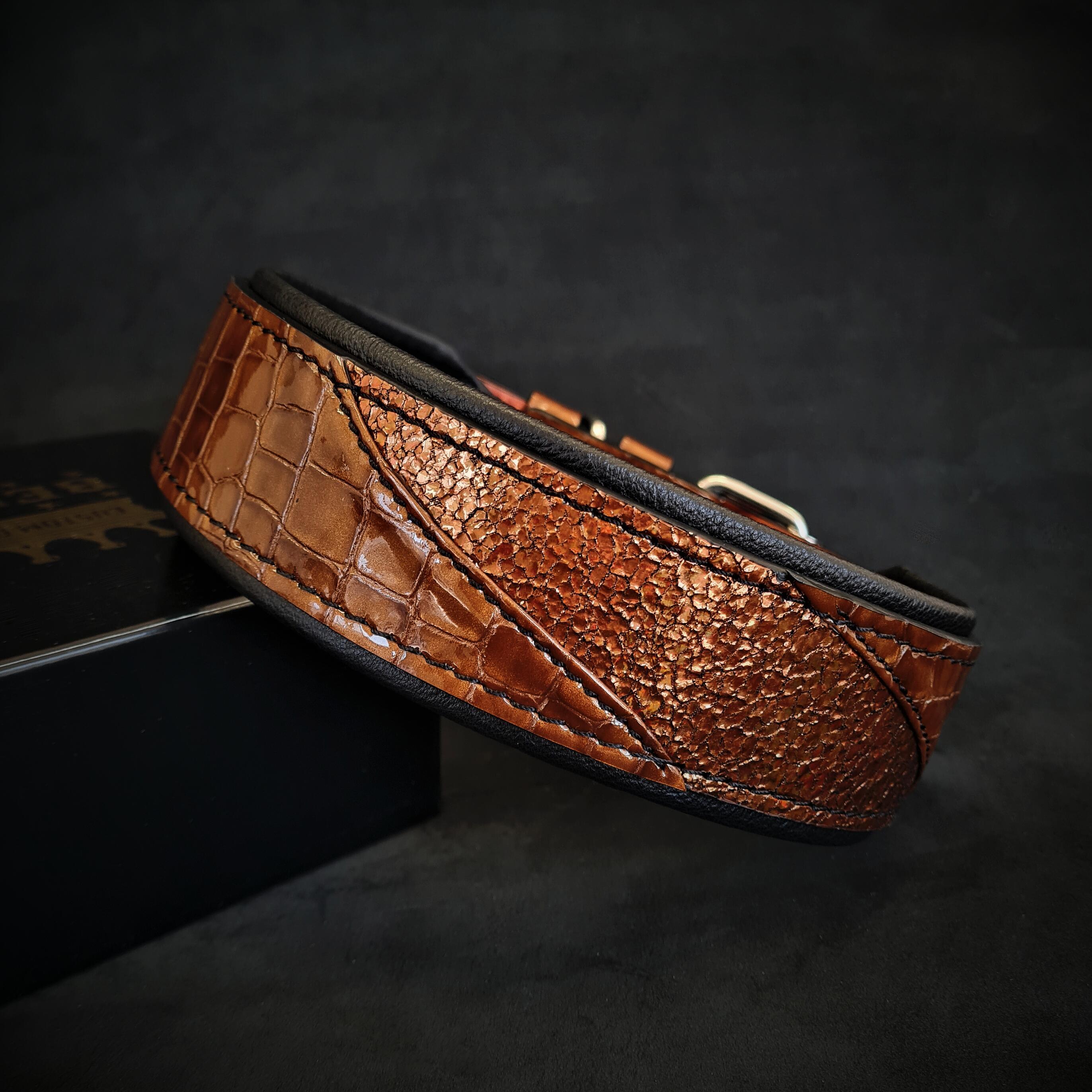 The "Korona" collar BROWN by Bestia Dog Gear
