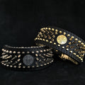''Imperium'' hand stitched 8 cm wide show collar by Bestia Dog Gear