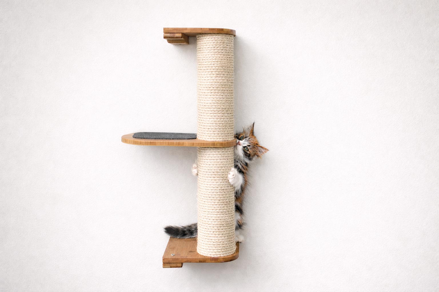 Wall Mounted Cat Climbing Pole - Sisal by Catastrophic Creations